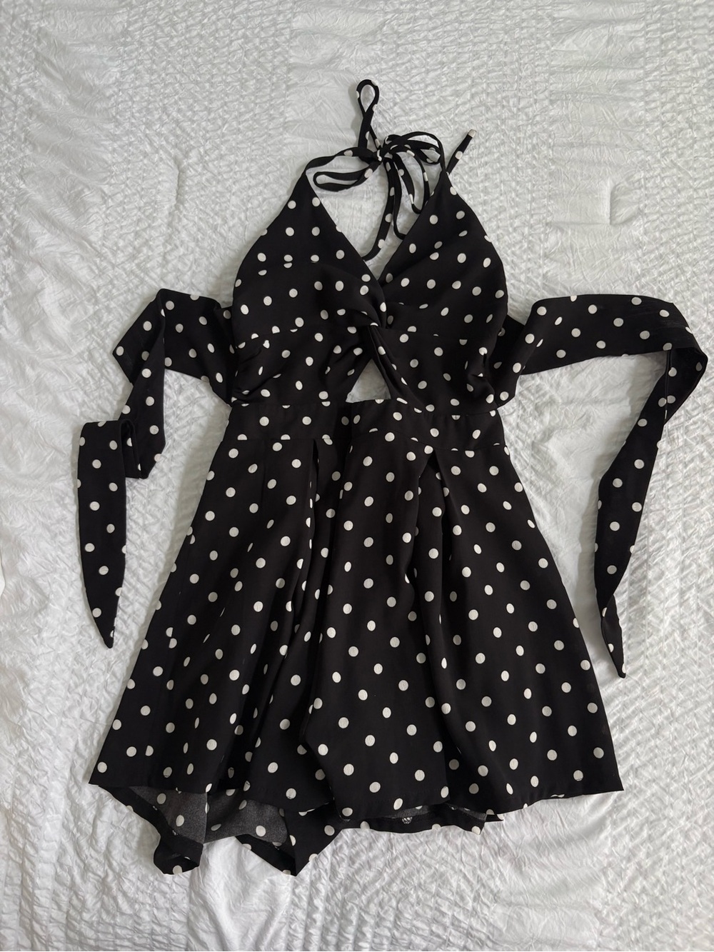 Seek The Label Polka Dot Halter Dress/Romper